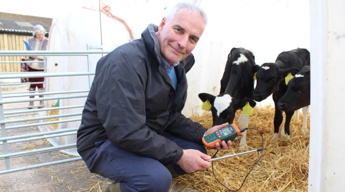 Monitor and act on housing temperature, humidity and air speed to safeguard calf health