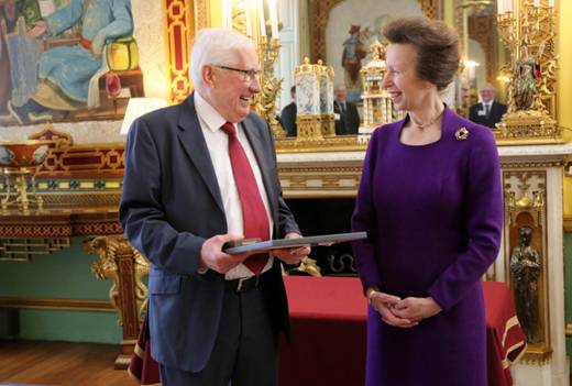 Barry Wilson receives Princess Royal award for his contribution to the dairy industry