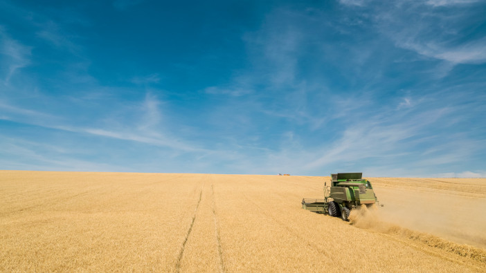 Helping farmers prepare for a safe harvest Harvest,Aerial,Of,Combine,Harvester,Cutting,Summer,Barley,Field,Crop