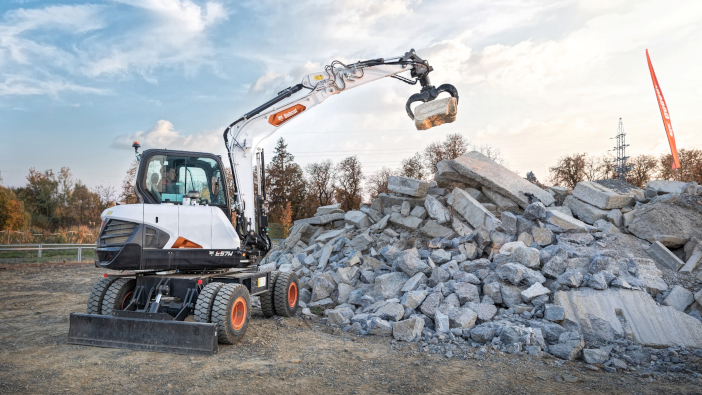 Latest Bobcat wheeled excavators get Stage V power units E57W_StageV_pic1_red
