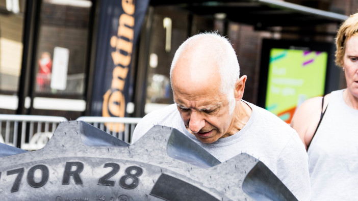Tyre flipping contest breaks world record Tyre flipping world record