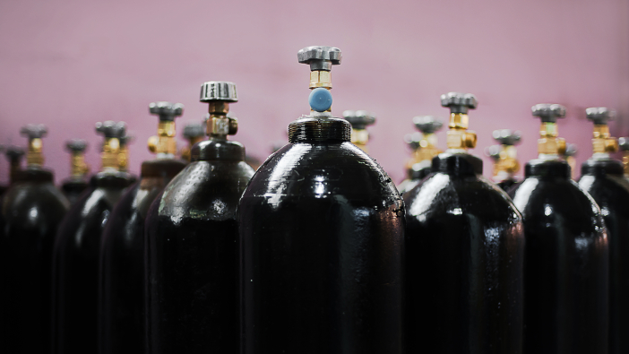 Cilinder,With,Carbon,Dioxide.,Tanks,With,Compressed,Gas,For,Industry.