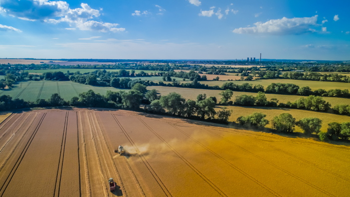 NFU survey shows demand for net-zero actions in ELMS Aerial,Agriculture,Photography,Of,The,Harvest,In,England,,Summer,2018.
