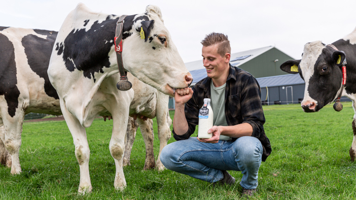 Lely installs fourth Orbiter mini-dairy factory Reijer-Rotgans-with-branded-My-Milk-processed-in-the-farms-Orbiter-automatic-dairy-processor