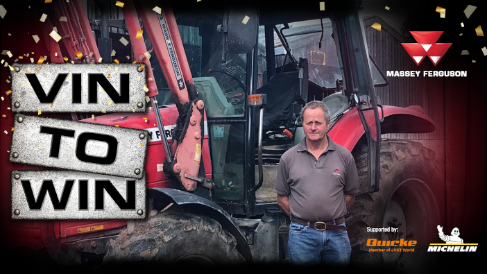 AGCO Parts announces the winners of its Vin to Win Ultimate Refurb competition Image 1 MF 1200 x 630 MAIN WINNER Nigel father of Robert from Llanbadoc UK Final