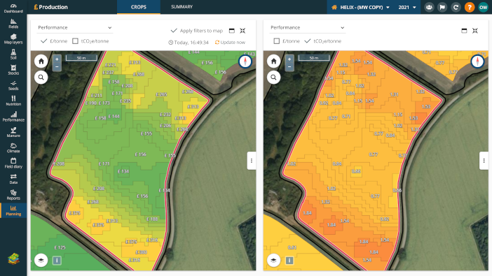 Hutchinsons introduces Omnia Carbon cost of production tool Splitting carbon costs down to sub field level. png