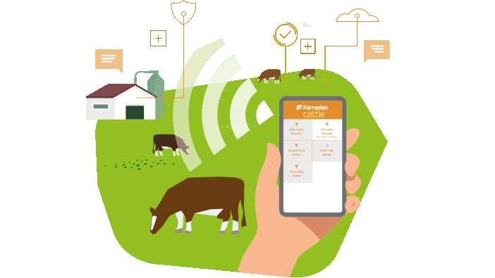 Manage herds without signal with the Cattle Manager Go app Go app illustration@4x-8