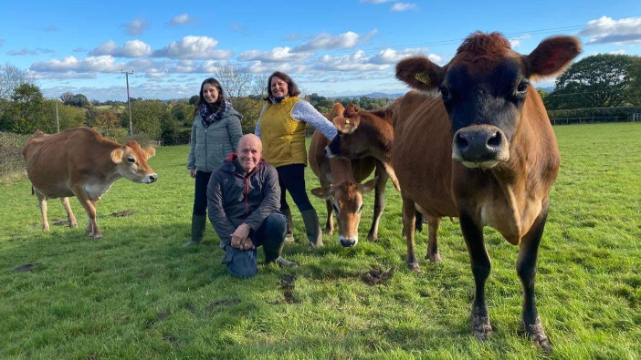 Shropshire micro-dairy launches community vending machine Lauren, Marina and Mick Rae