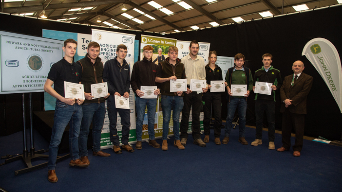 Prize-winning apprentices at the Midlands Machinery Show group