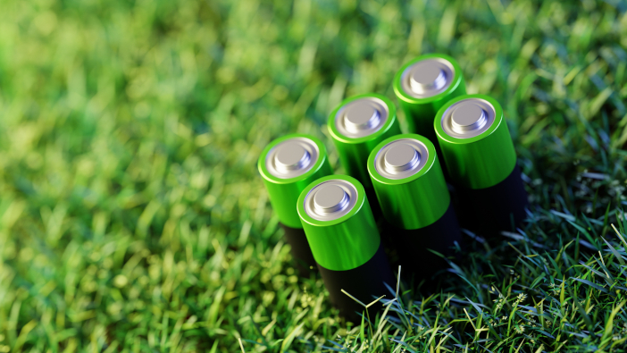 A fertiliser made from recycled batteries Alkaline,Battery,,Environment,,Energy,And,Nature,Concepts.,Original,3d,Rendering