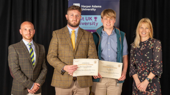 Winners of the Agricultural Engineers Association scholarship