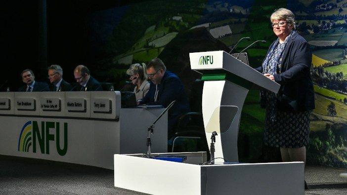 A government commitment to the industry reported by Thérèse Coffey at NFU conference