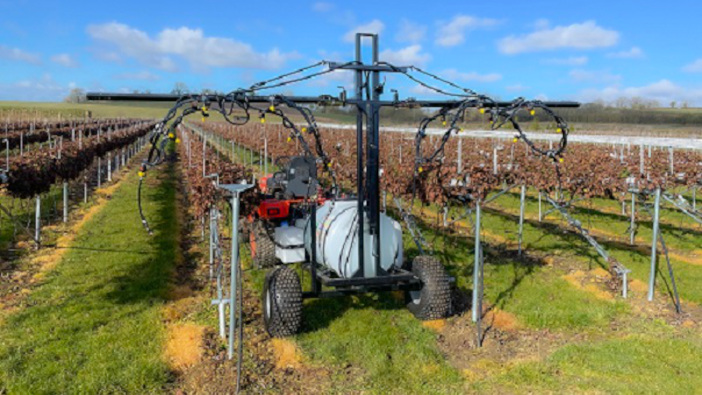 Martin Lishman create bespoke sprayer for strawberry plants Martin Lishman bespoke sprayer