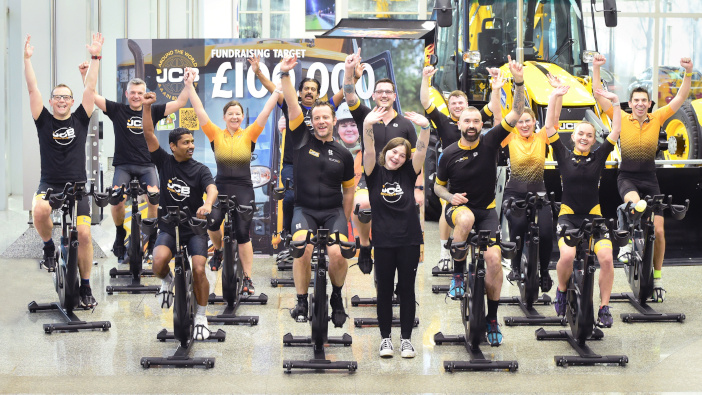 JCB cyclists set to pedal around the world to raise money for cancer charity