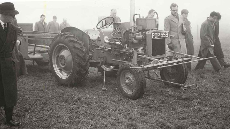 Whatever happened to… the first driverless tractor? The Reading University driverless tractor pictured during a demonstration in the 1950s