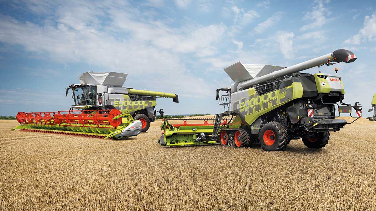 Claas combine range