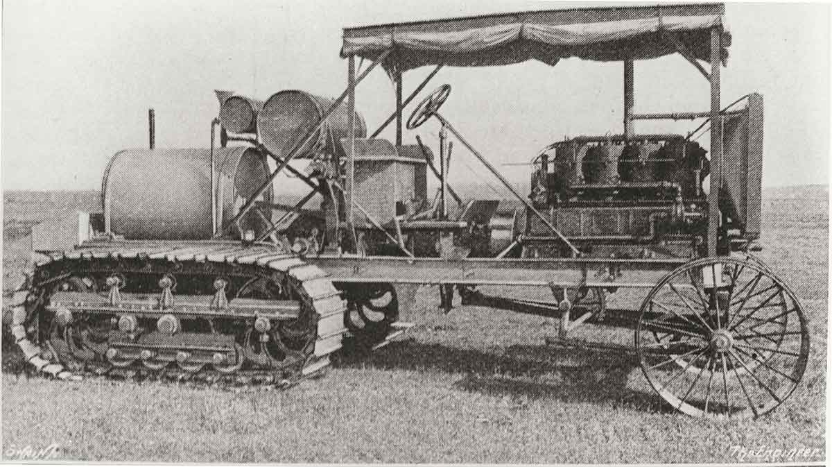 The first Bullock Creeping Grip tracklayer model in 1913