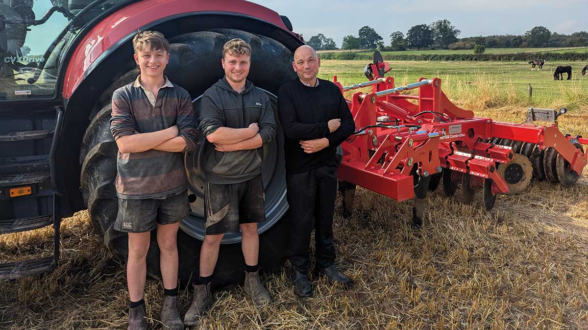 Harrison, Ben and James Voakes with machine