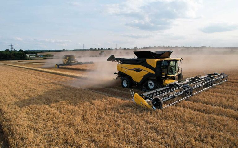 What the future holds for precision farming kit New Holland harvester in field