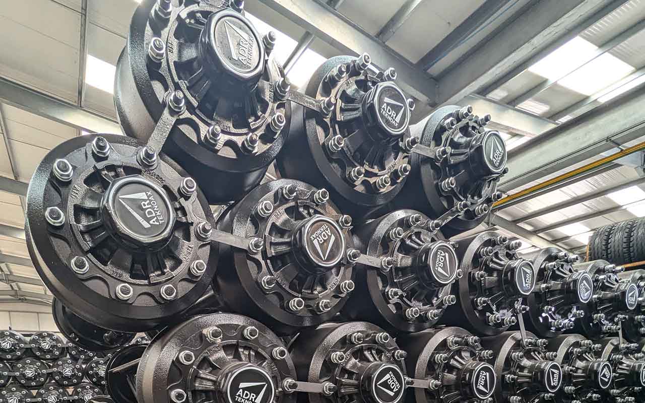 Pile of Teknoax axles