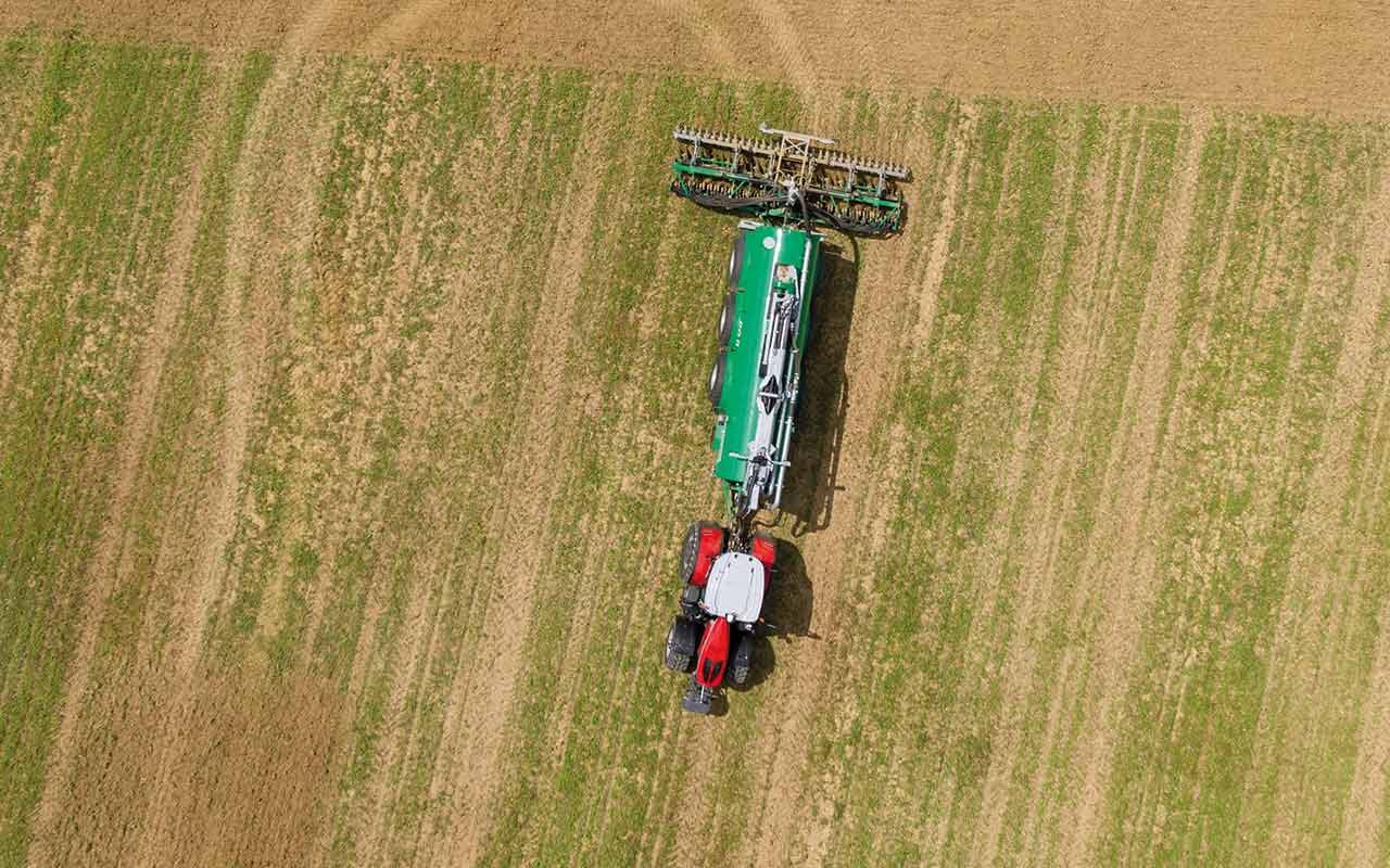 Massey Ferguson tractor aerial view