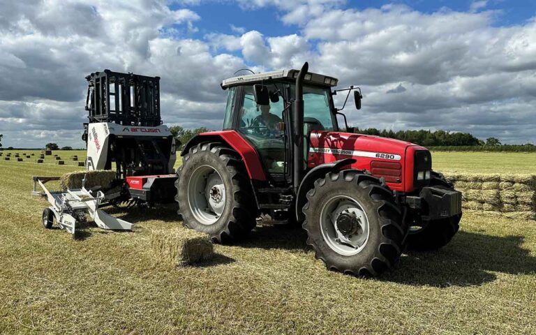 Bale accumulators help boost quality and productivity Arcusin bale accumulator