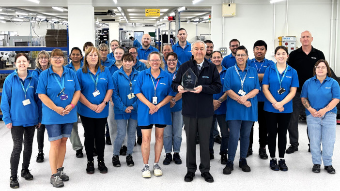 Derbyshire electronics manufacturer honoured by Doosan Bobcat