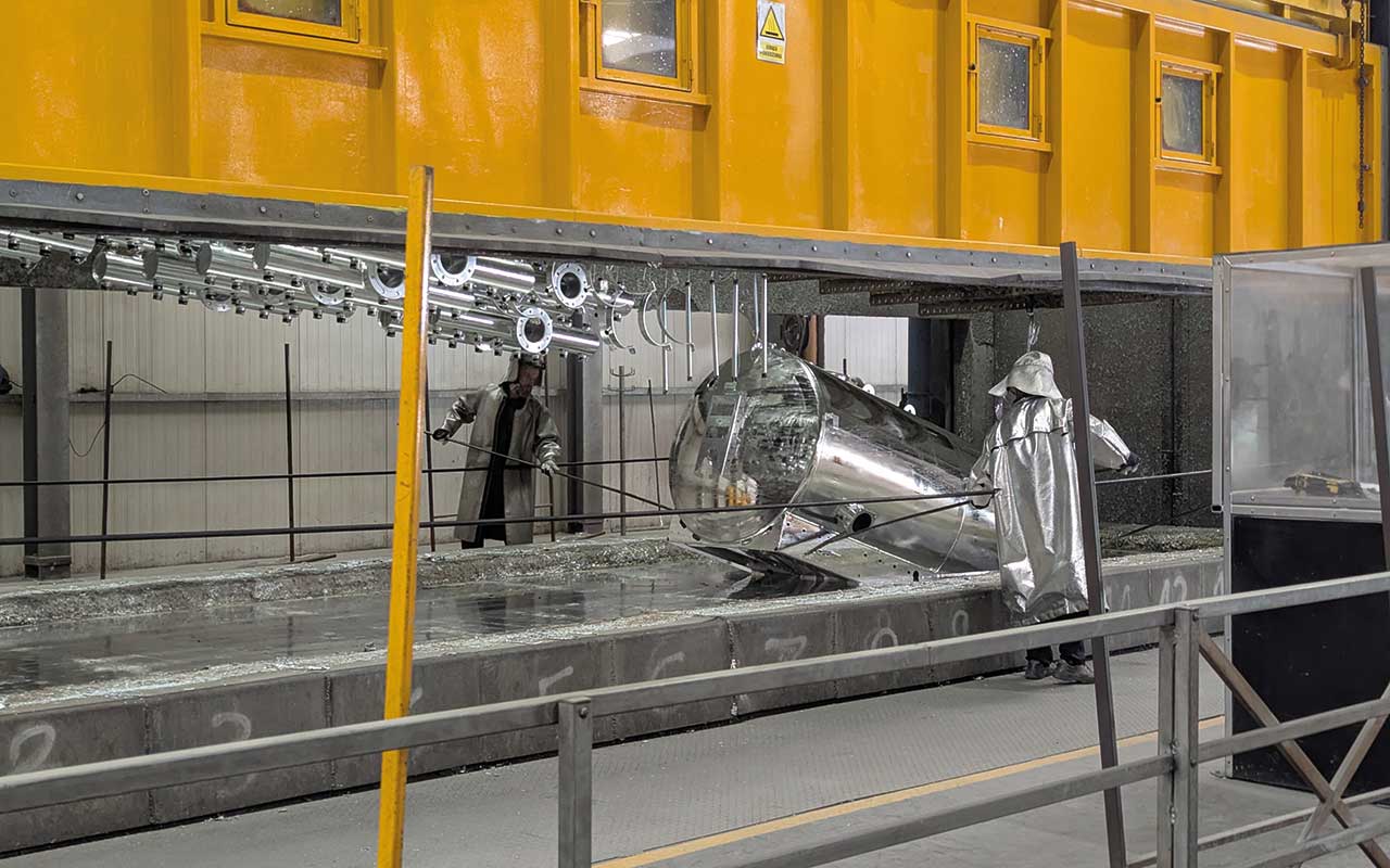 Parts are galvanised in Poland