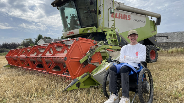 SoilEssentials helps wheelchair-bound farmer back into the combine